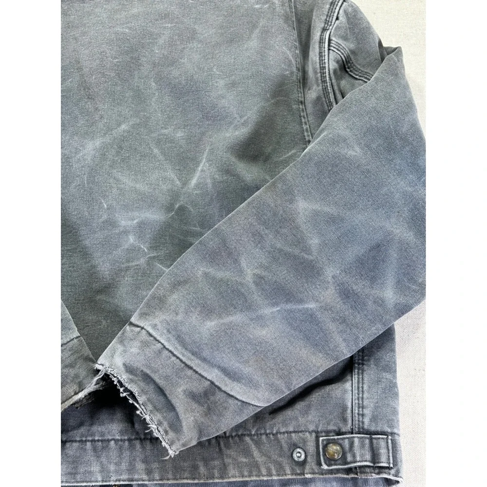 Vintage Carhartt J97 PTL Detroit Jacket Petrol Blue HONEY COMB Distressed Large
